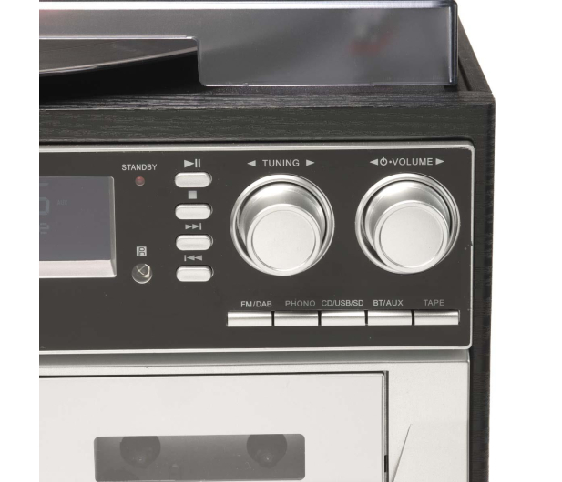 Denver Miniwieża Denver MRD-166 z gramofonem i radio DAB+/FM czarna - 1535051 - zdjęcie 8